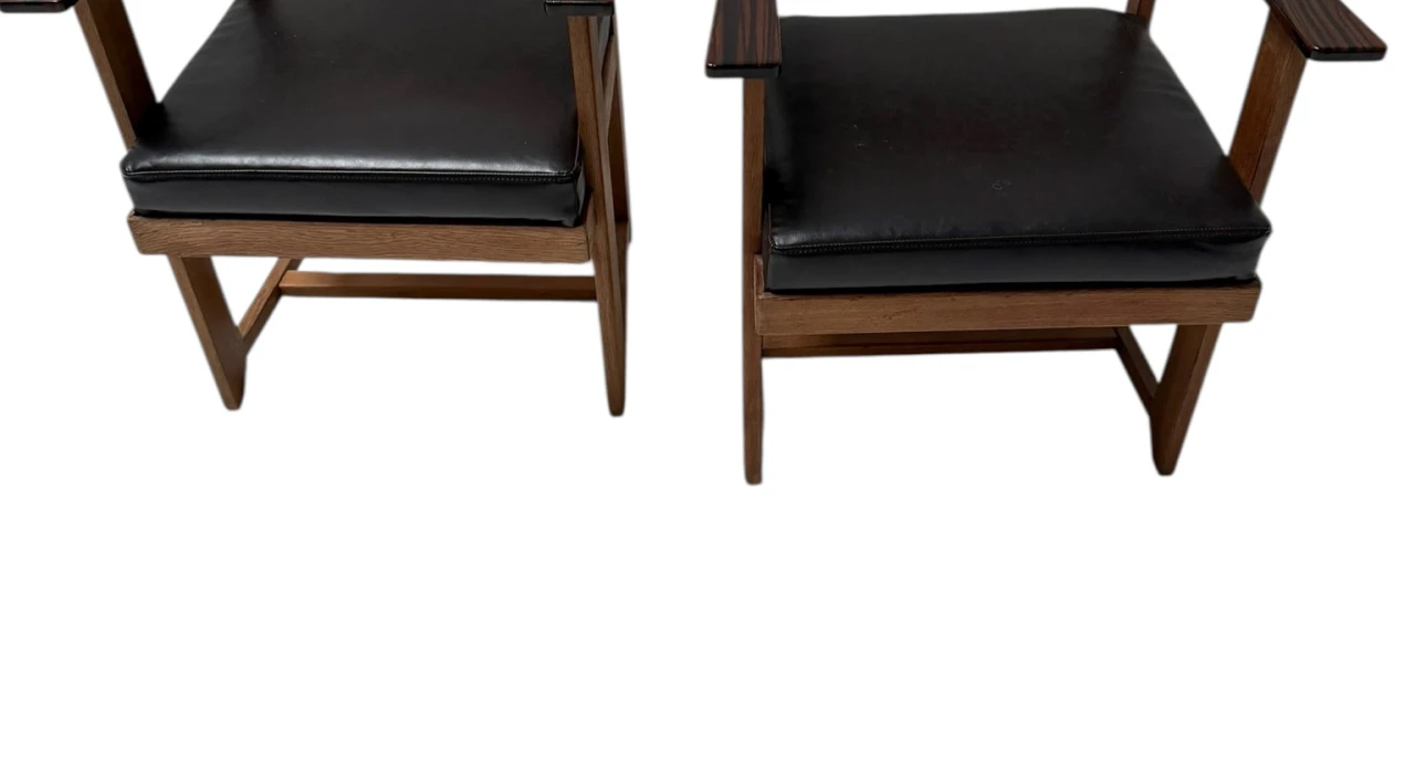 Two Art Deco Modernist Armchairs by Anton Lucas for N.V. Meubelkunst, 1920s